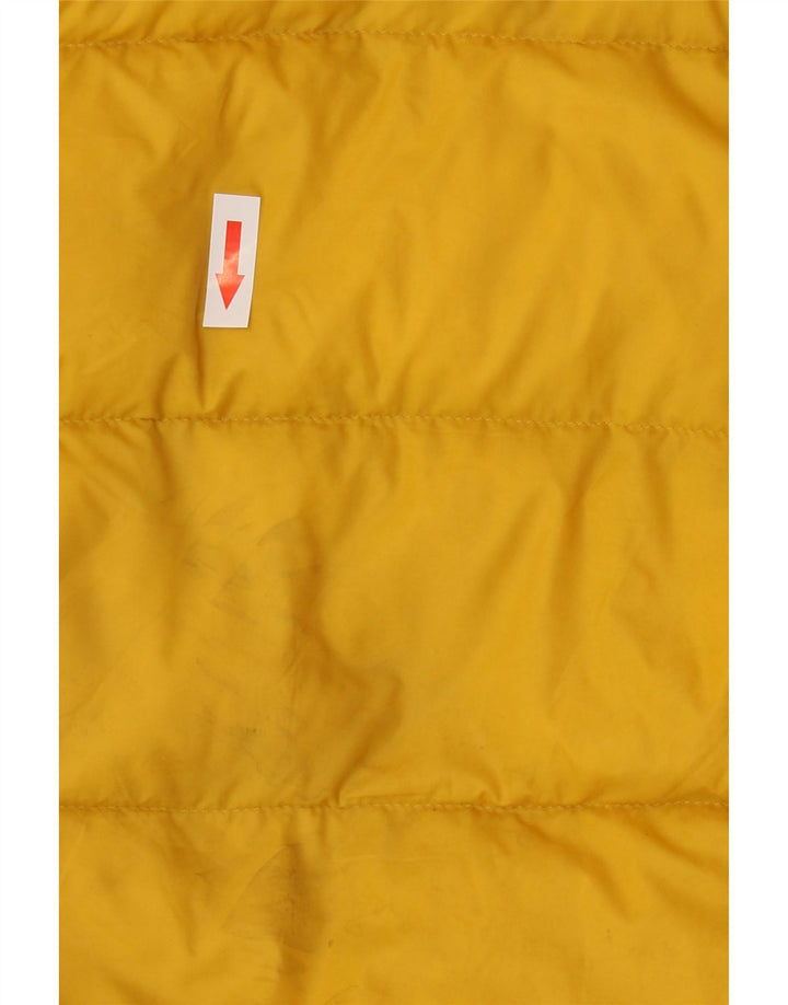 MARKS & SPENCER Cappotto imbottito con cappuccio da donna UK 18 XL Giallo Poliammide
