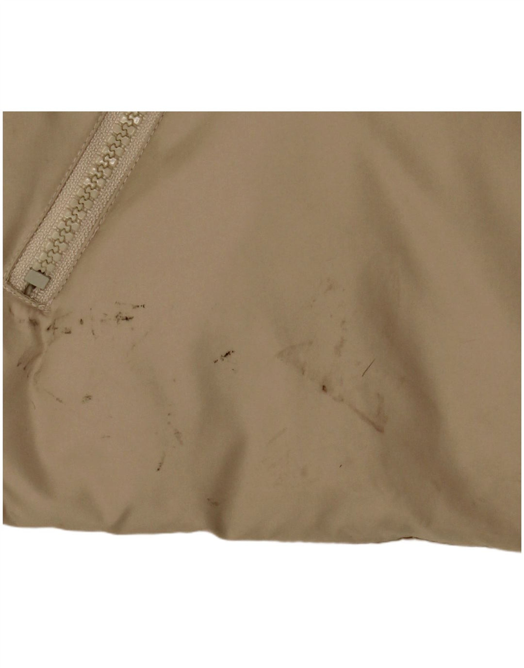 Giacca imbottita oversize da donna vintage UK 10 piccola stampa animalier beige