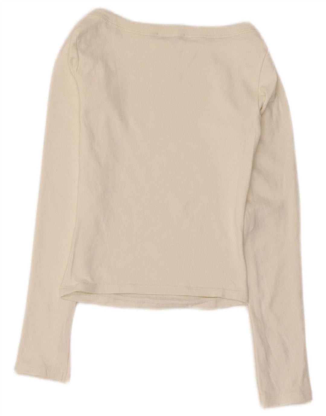Top corto da donna Zara a maniche lunghe UK 12 medio bianco sporco
