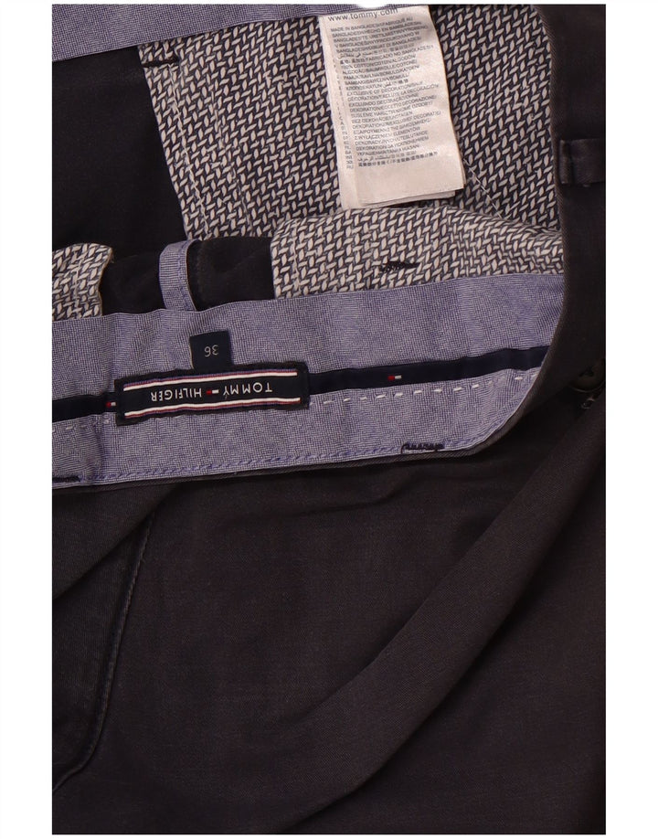TOMMY HILFIGER Pantaloncini chino da uomo W36 Large Blu Navy in cotone