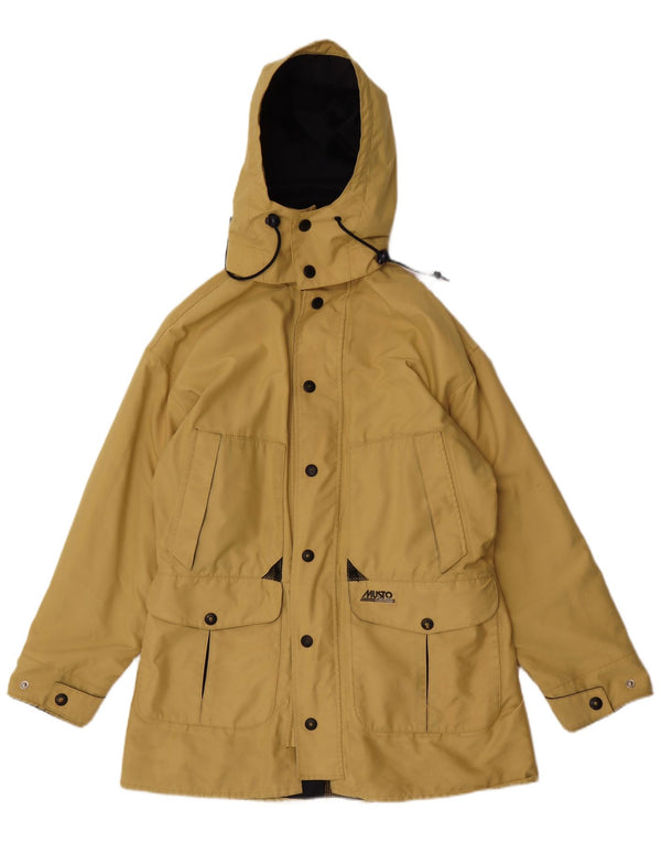 Giacca parka da uomo con cappuccio Musto UK 40 grande poliestere giallo