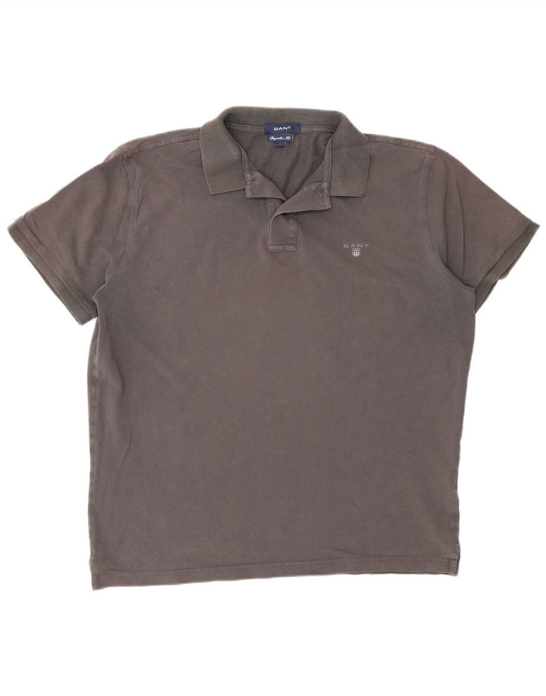 Polo Gant da uomo vestibilità regolare, taglia grande, in cotone grigio