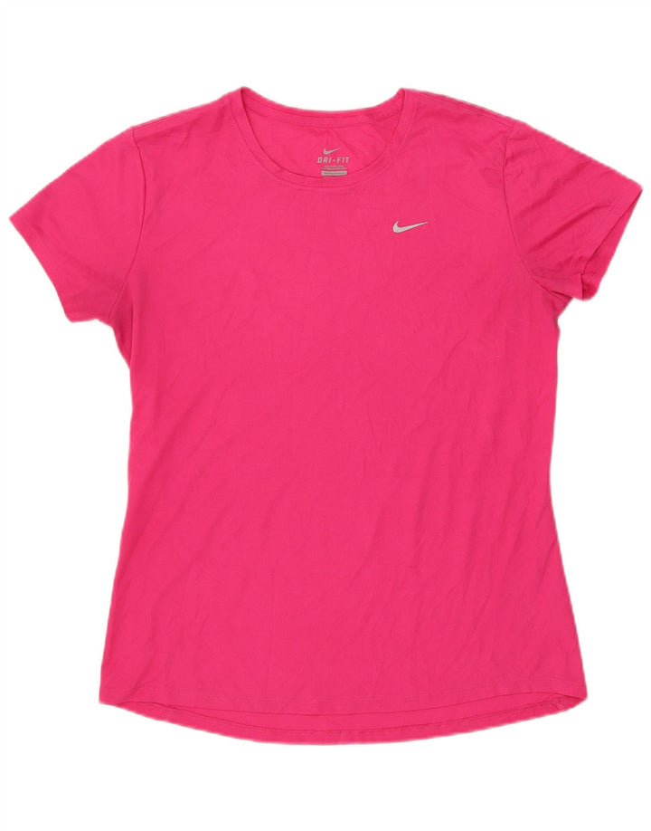 T-shirt NIKE Dri Fit da donna Top UK 14 Large Rosa