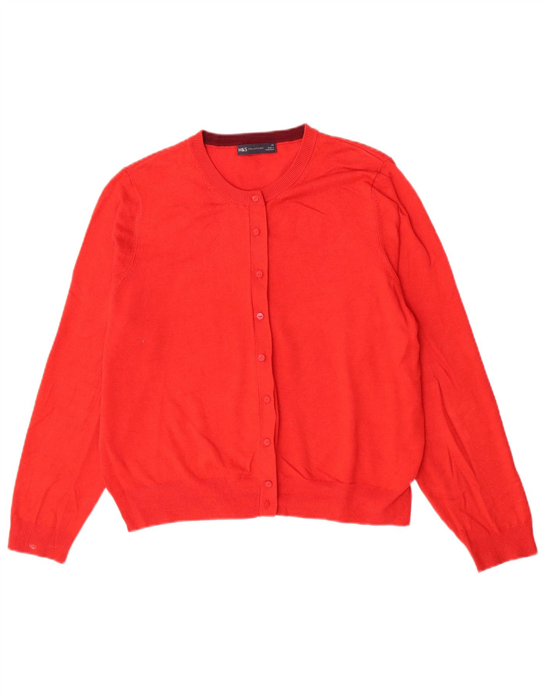 Maglione cardigan da donna Marks & Spencer UK 20 2XL Viscosa rossa