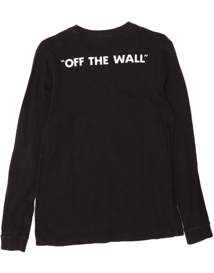 VANS Womens Graphic Top Long Sleeve UK 10 Small Black Vintage Vans and Second-Hand Vans from Messina Hembry 