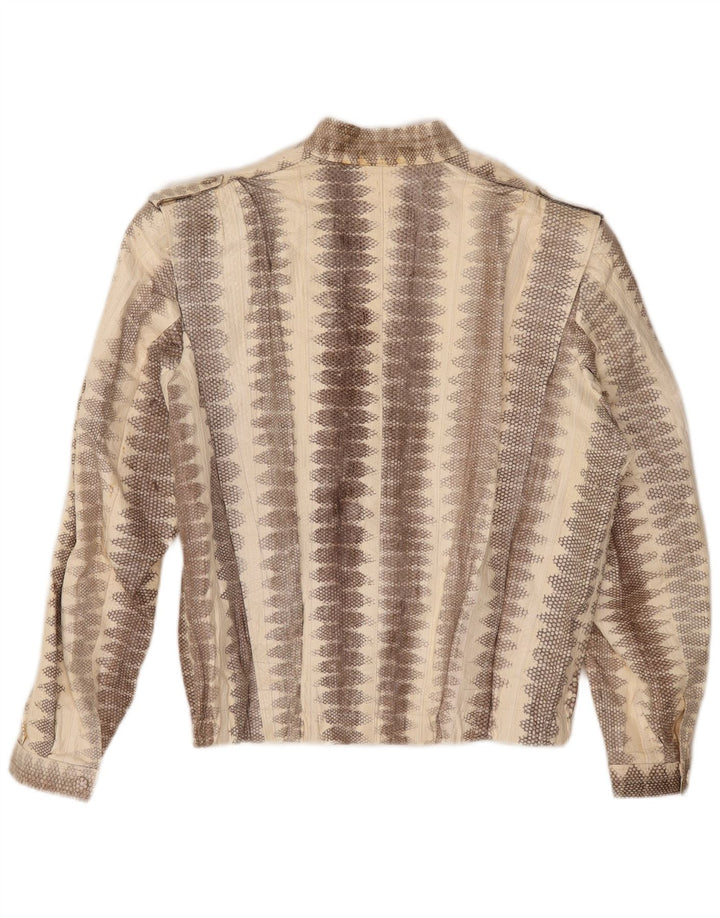 Giacca in pelle da uomo Lee Sands UK 40 grande stampa animalier beige