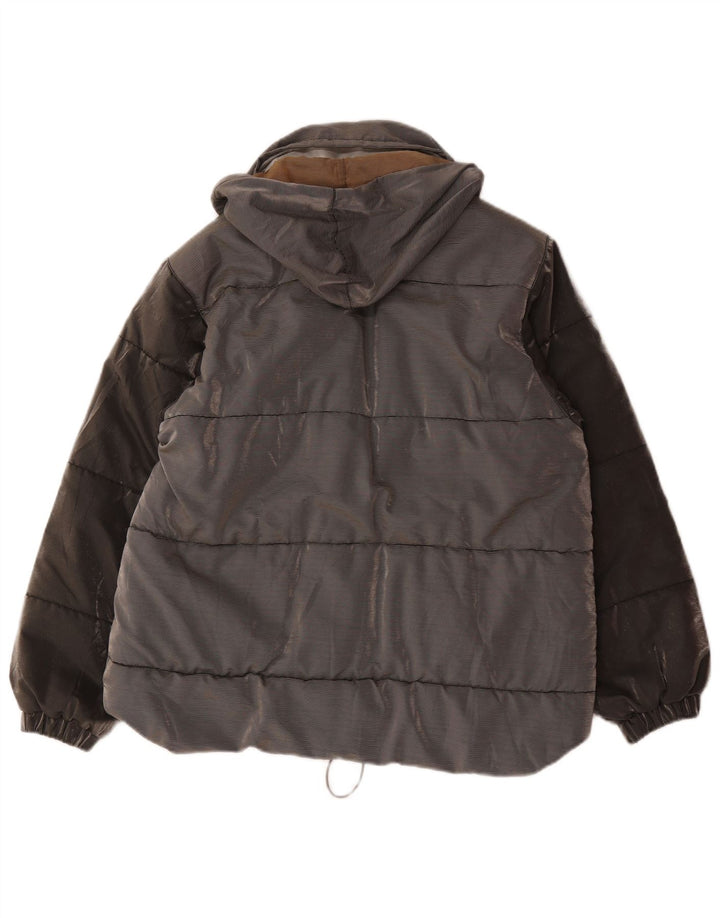 Giacca imbottita oversize con cappuccio Belfe & da donna UK 14 Colorblock grigio medio