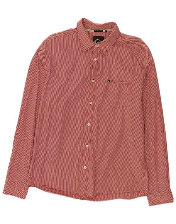 Camicia da uomo Quiksilver XL in cotone a quadretti rossi