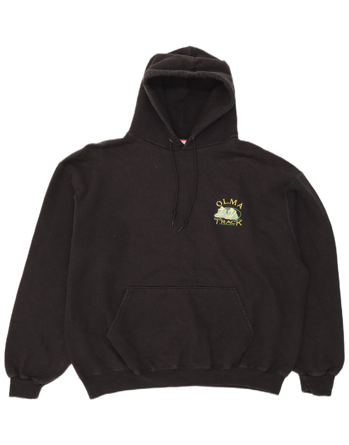Felpa con cappuccio da uomo Champion XL in cotone nero