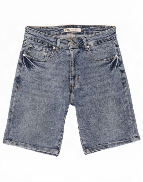 Pantaloncini di jeans da uomo Zara EU 38 piccoli W30 blu