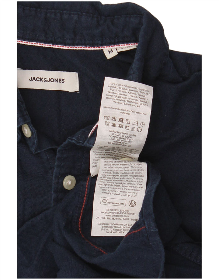 Camicia da uomo Jack & Jones in cotone blu navy medio