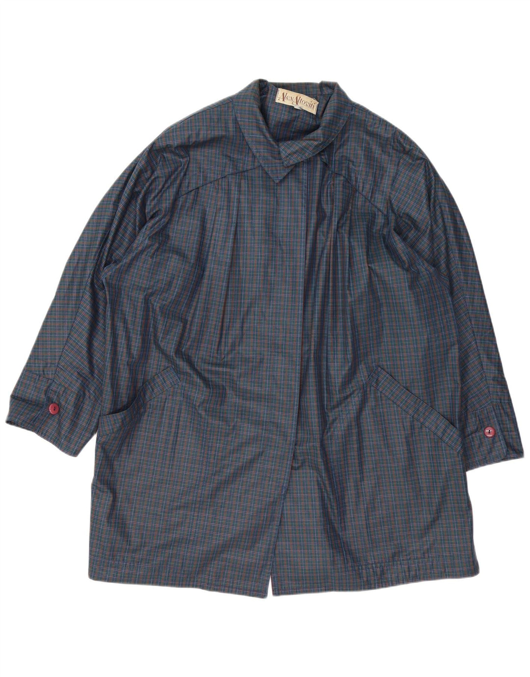 Impermeabile oversize da donna Alex Altoviti IT 46 Large Navy Check
