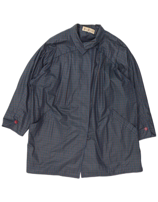 Impermeabile oversize da donna Alex Altoviti IT 46 Large Navy Check