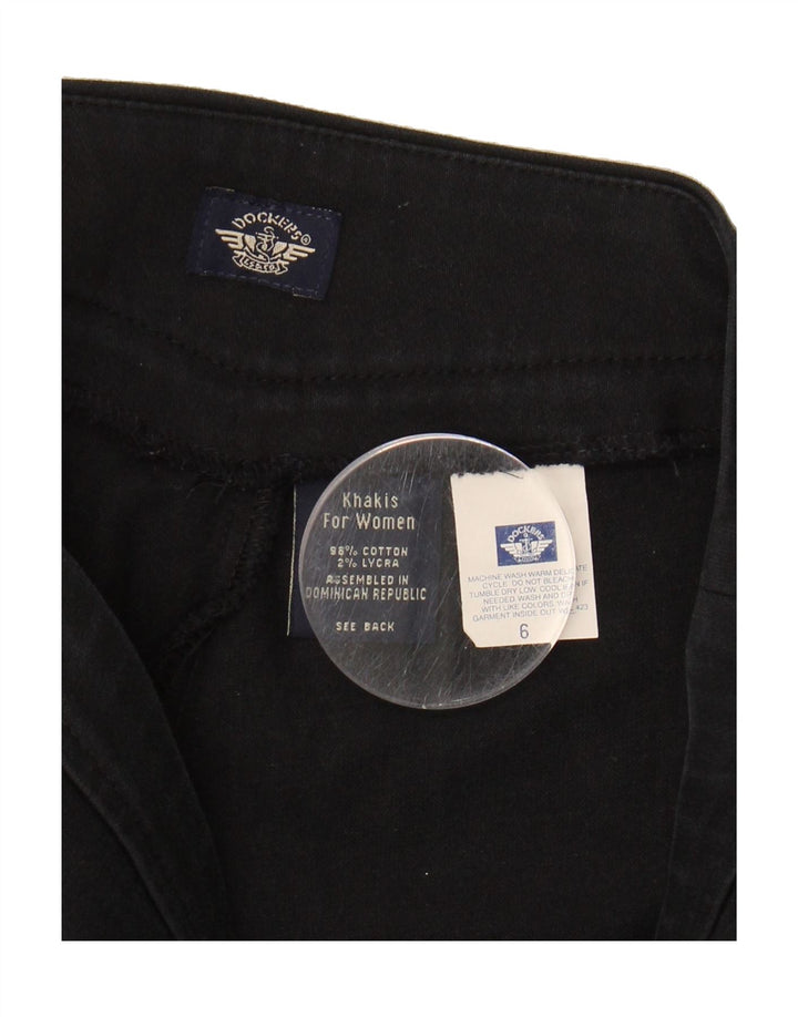 DOCKERS Womens Straight Capri Trousers US 6 Medium W28 L18 Black Cotton Vintage Dockers and Second-Hand Dockers from Messina Hembry 