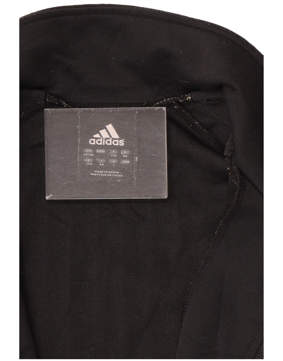 Giacca da tuta da uomo ADIDAS UK 38/40 media nera a righe