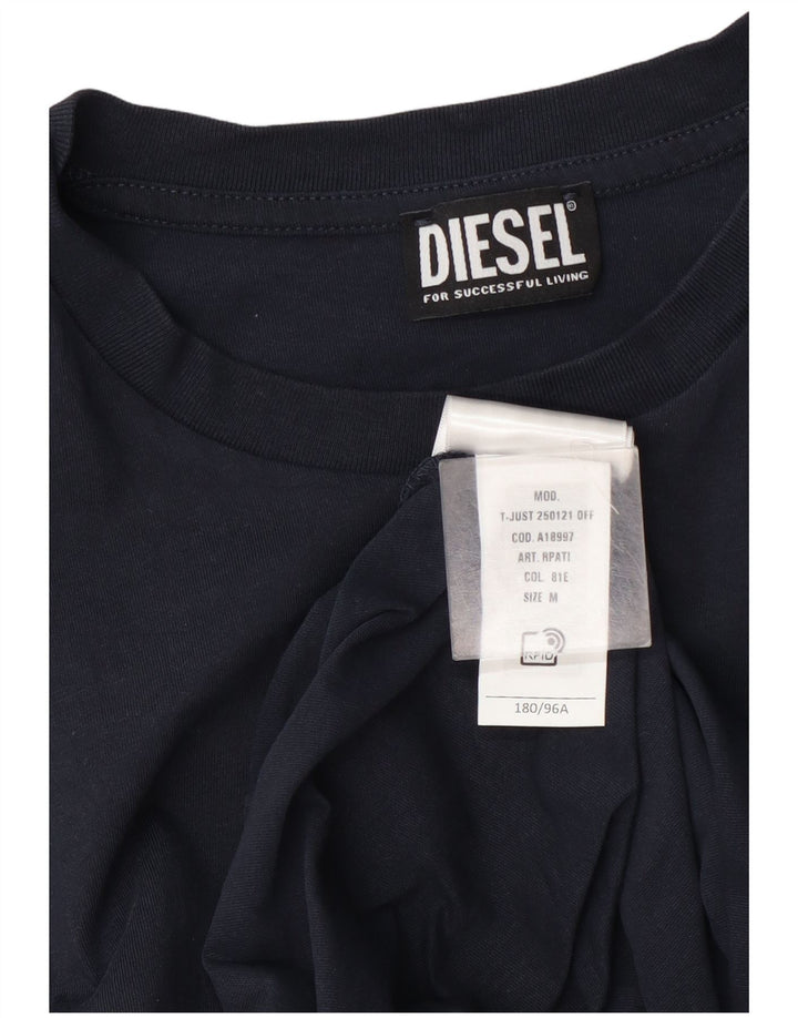 T-shirt da uomo Diesel Top in cotone blu navy medio