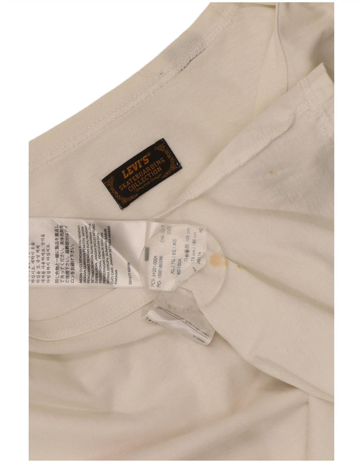 T-shirt grafica da uomo Levi's Top XL in cotone bianco