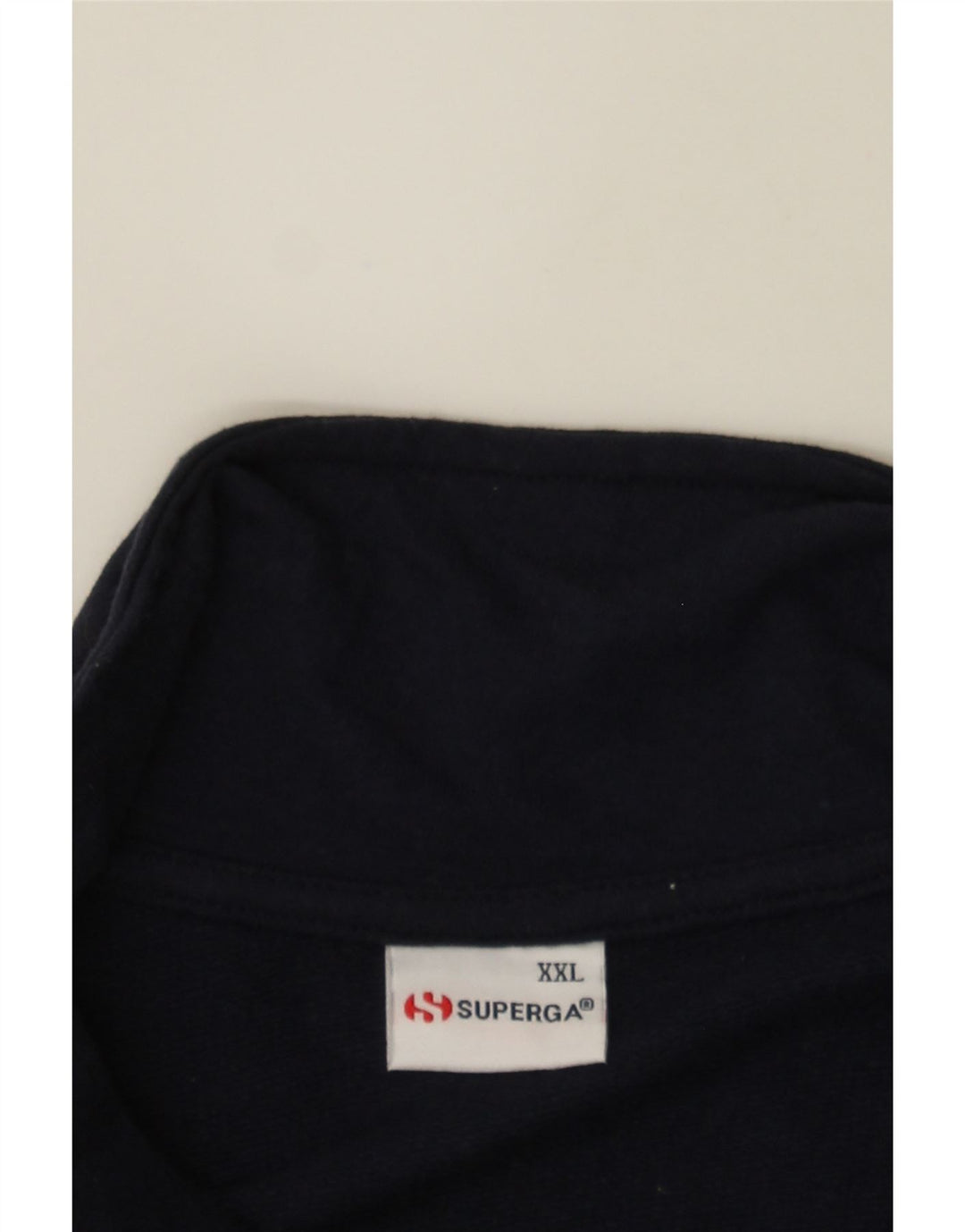 SUPERGA Womens Tracksuit Top Jacket UK 20 2XL Navy Blue Cotton Vintage Superga and Second-Hand Superga from Messina Hembry 