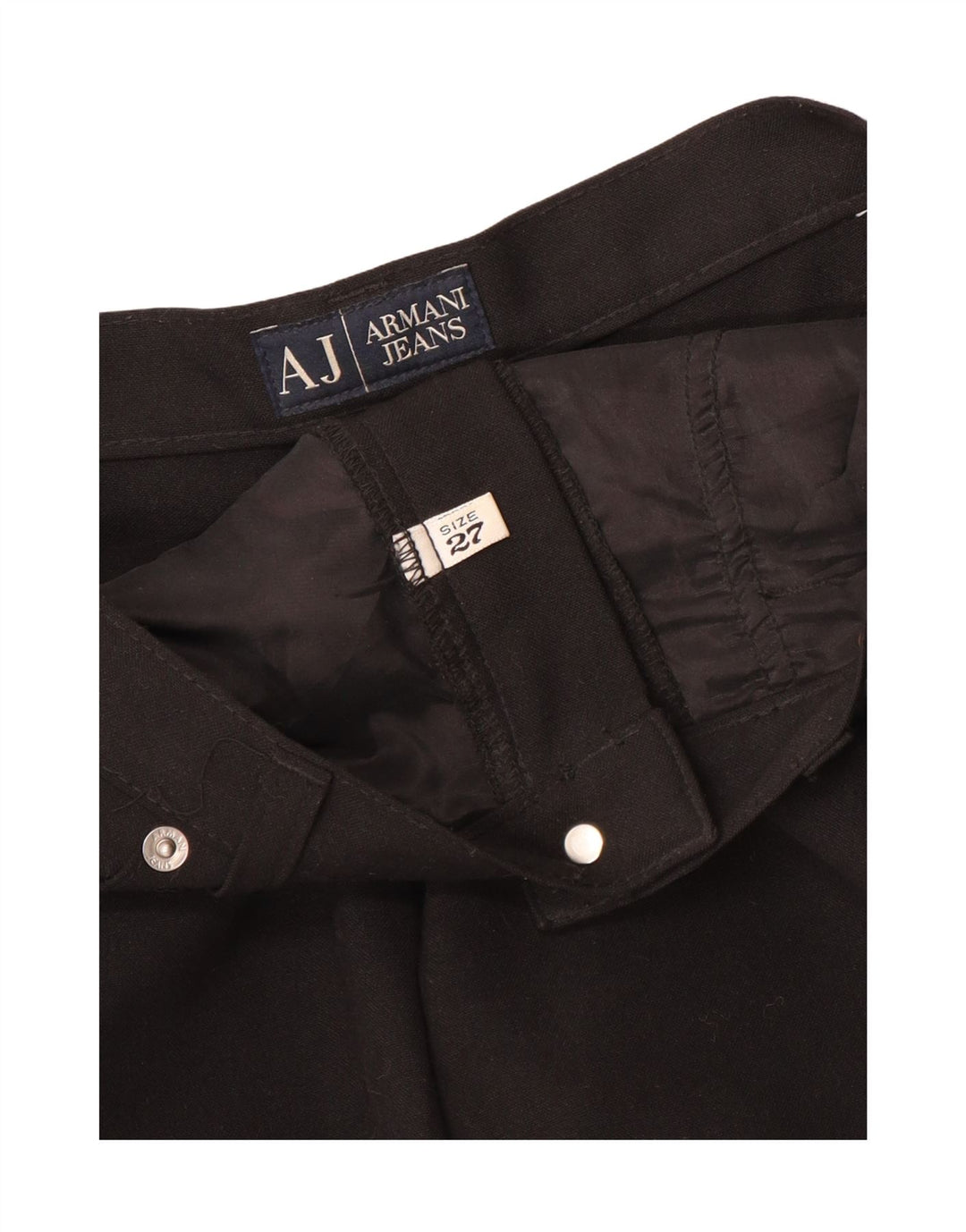 Pantaloni casual dritti da donna Armani W27 L27 neri