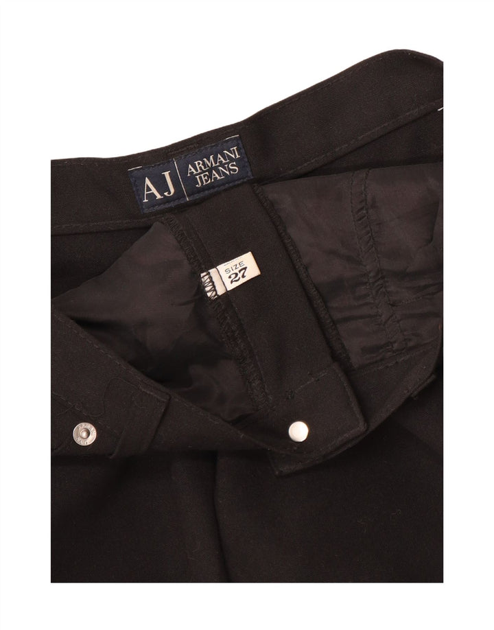 Pantaloni casual dritti da donna Armani W27 L27 neri
