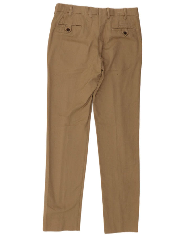 Pantaloni da abito dritti da uomo Massimo Dutti EU 40 Medium W31 L33 Cotone beige