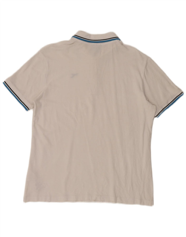 Polo Diadora Uomo Large Bianca in Cotone