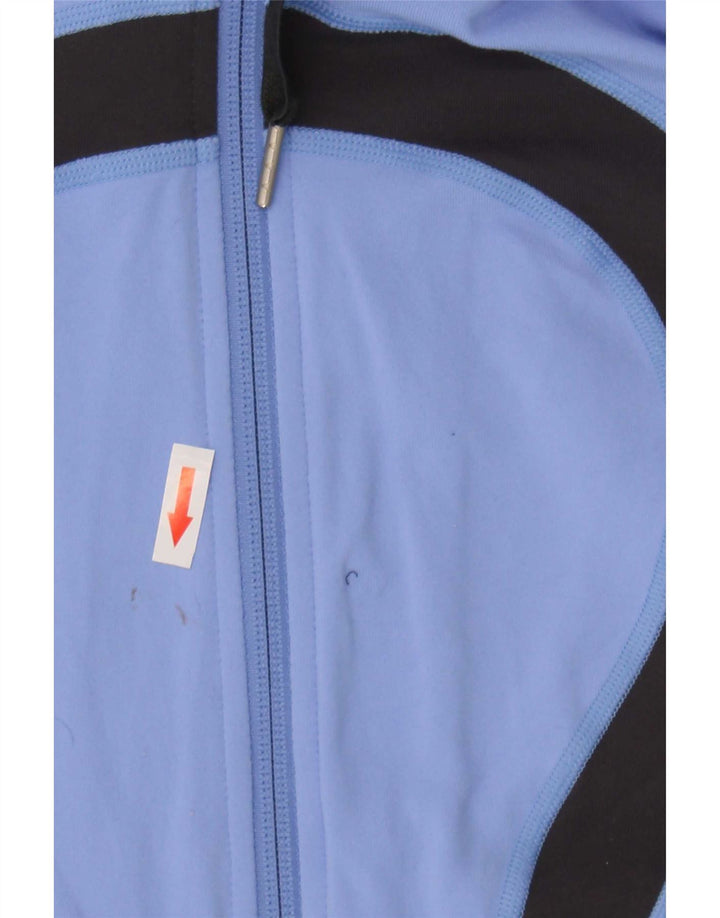 Lululemon Felpa con cappuccio con zip grafica da donna US 8 Nylon blu medio