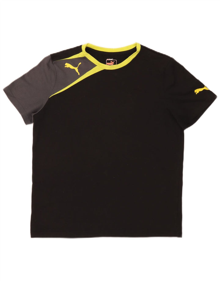 T-shirt grafica Puma da ragazzo, 15-16 anni, in poliestere color block nero