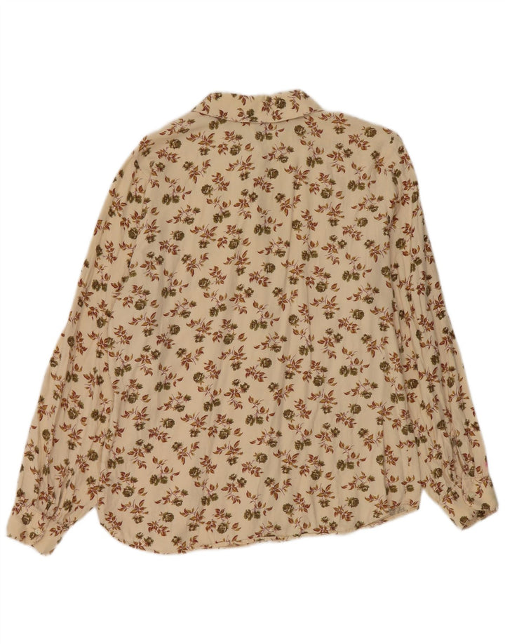 Camicia da donna Benetton UK 14 Viscosa floreale beige medio