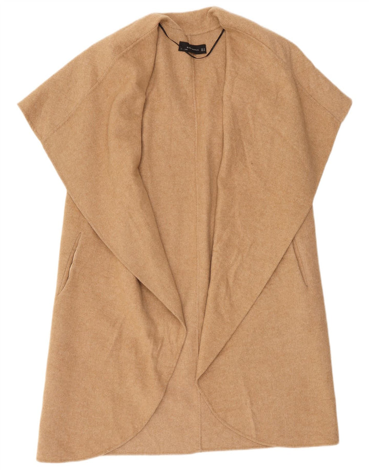 Maglione cardigan lungo oversize da donna Zara UK 14 Beige medio