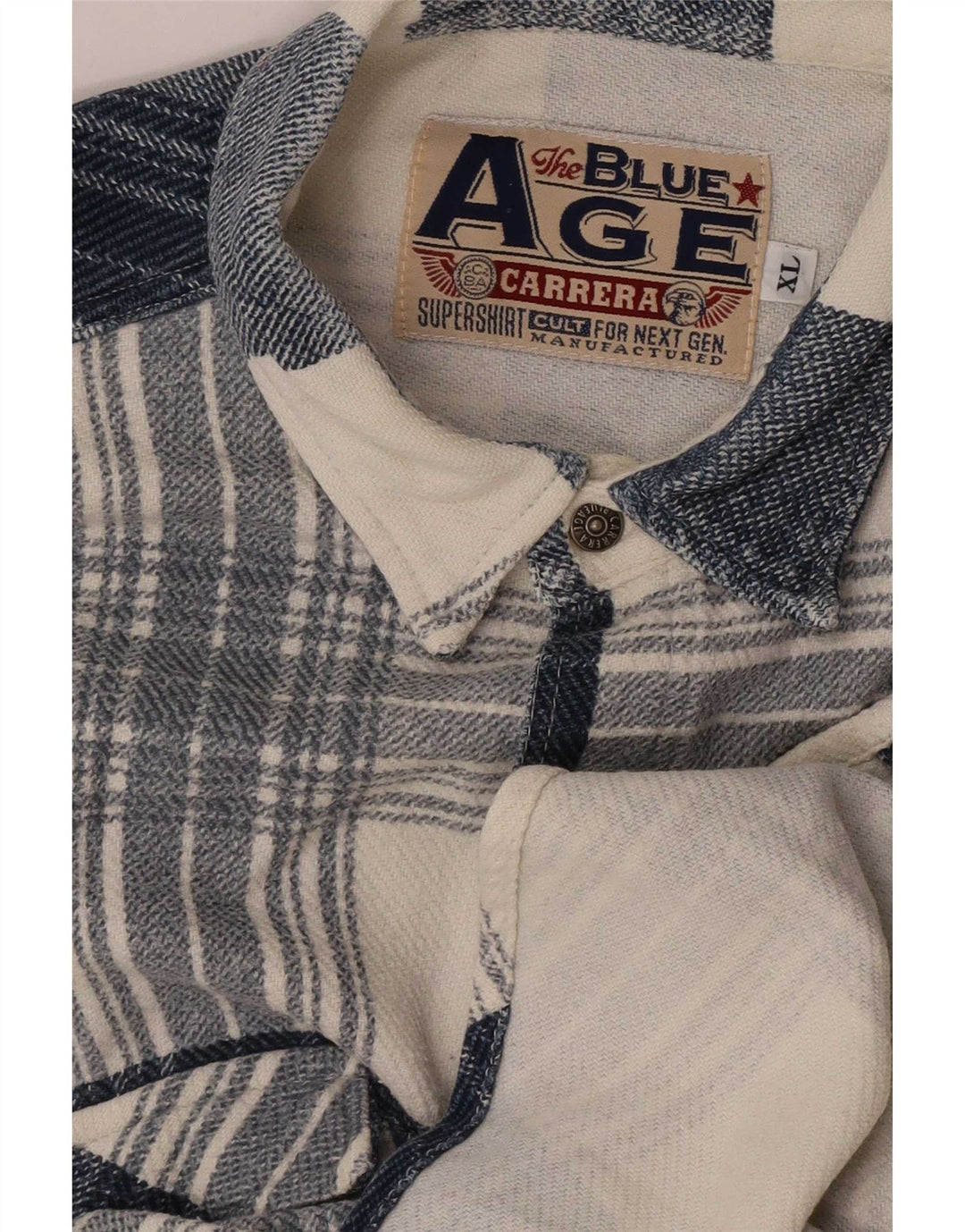 Camicia da uomo in flanella Carrera XL a quadri blu