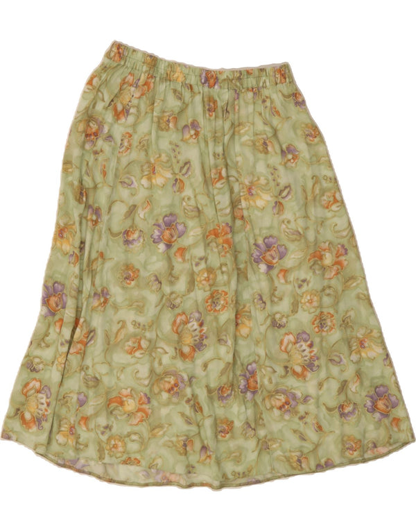 HONOR MILBURN Gonna a trapezio da donna UK 16 Grande W32 Viscosa floreale verde