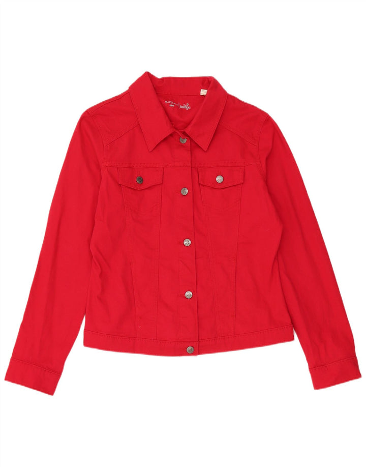 Giacca di jeans da donna Lee UK 16 grande cotone rosso