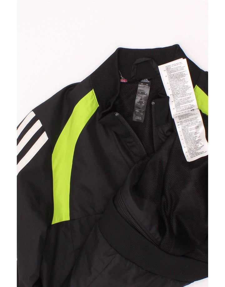 Giacca da tuta da ragazzo Adidas 5-6 anni in poliestere color block nero
