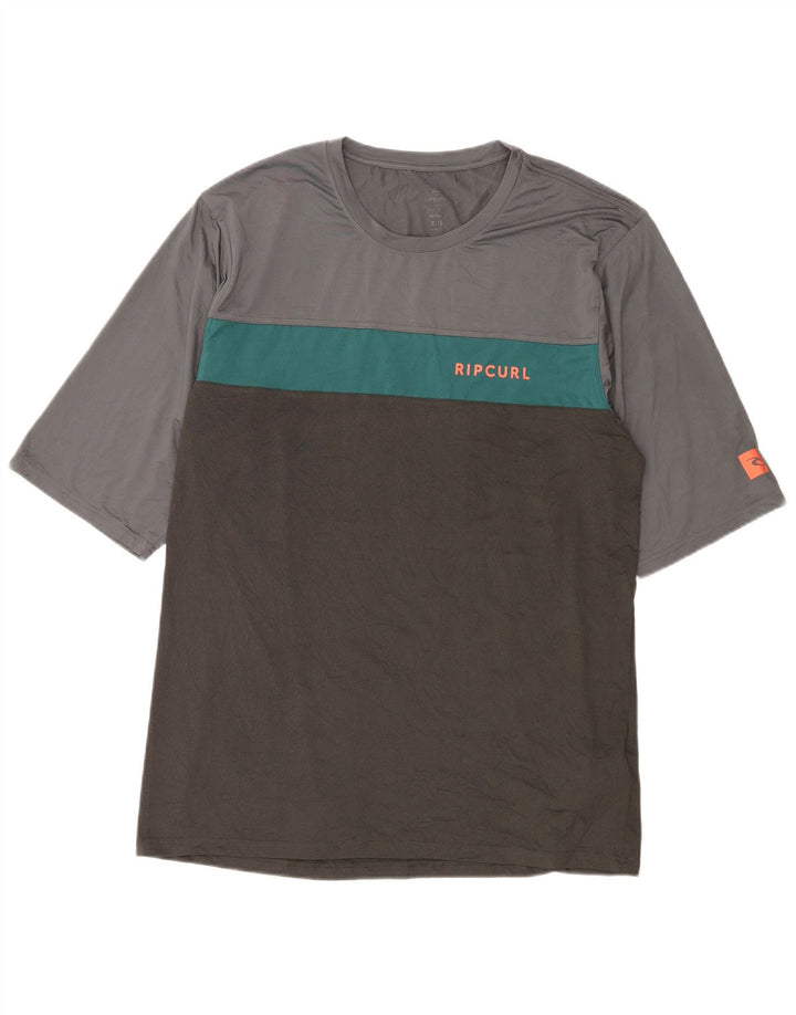 T-shirt da uomo RIP CURL Top 2XL Poliestere color block grigio