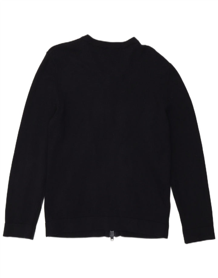 Maglione da donna con scollo a V Daniele Alessandrini UK 14 Medio Blu Navy
