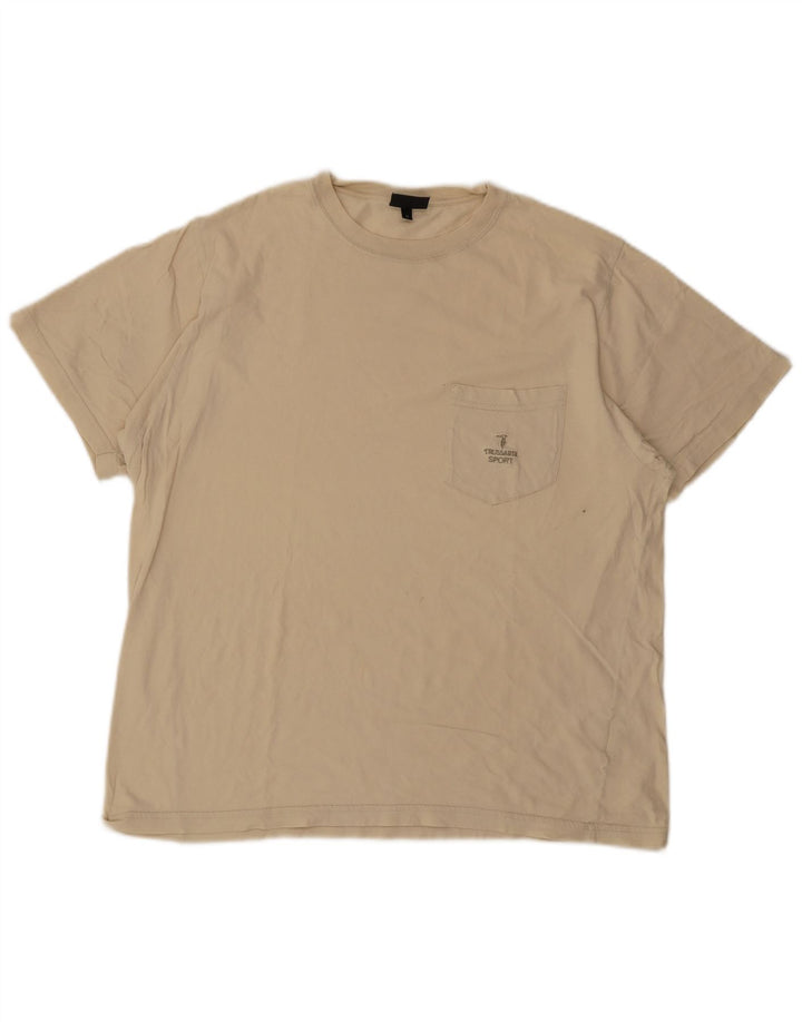 T-Shirt Uomo Trussardi Top Cotone Beige Medio