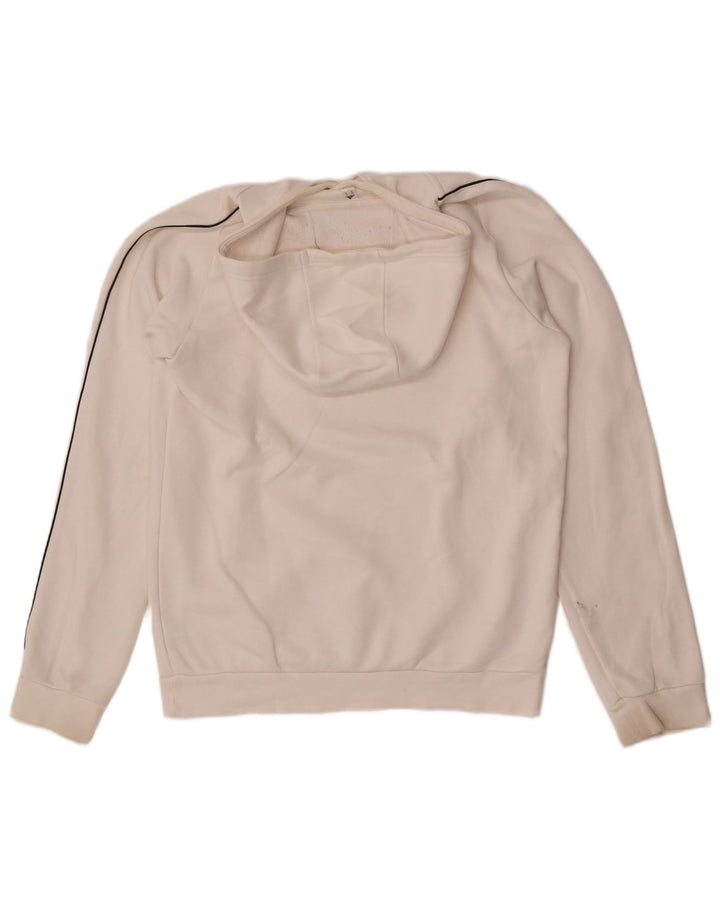 Felpa con cappuccio da uomo Adidas, cotone bianco medio