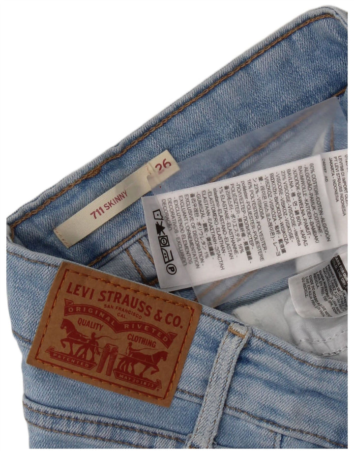 Jeans skinny Levi's 711 da donna W26 L28 cotone blu