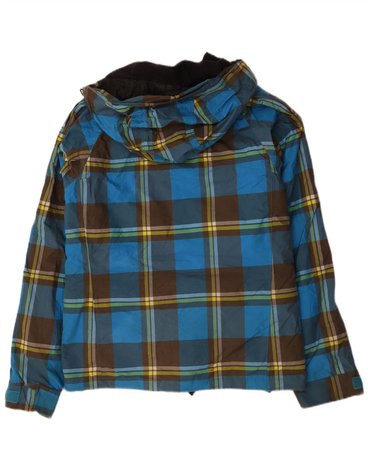 Giacca a vento con cappuccio da uomo Vans UK 36 Small Blue Check Poliestere