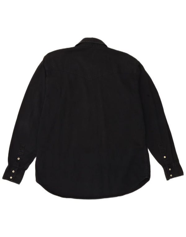 Camicia di jeans da uomo LEE grande in cotone nero