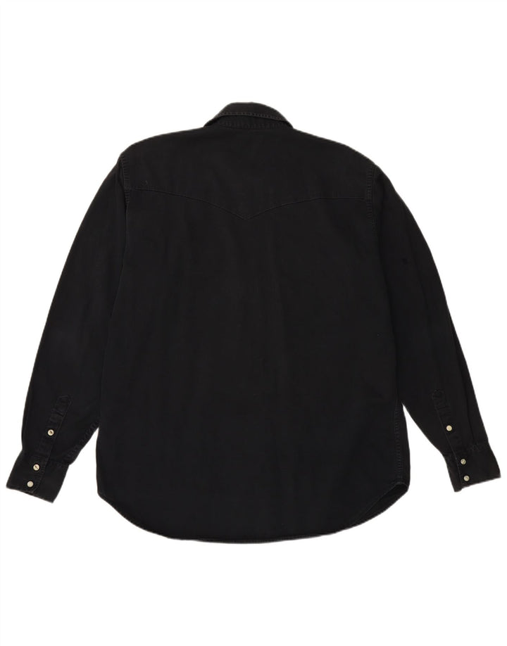 Camicia di jeans da uomo LEE grande in cotone nero