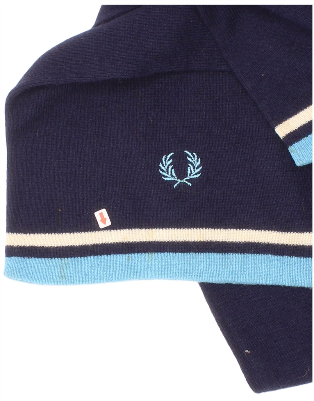 Sciarpa rettangolare da uomo Fred Perry, taglia unica, in nylon a righe blu navy