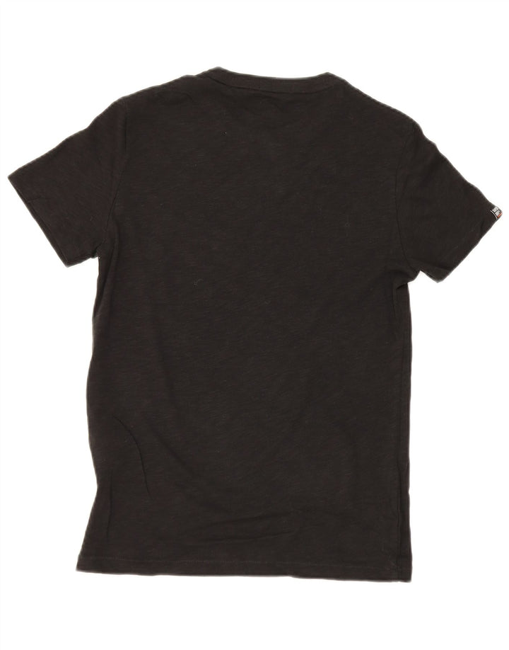 T-shirt da uomo Superdry Top Small in cotone color block nero