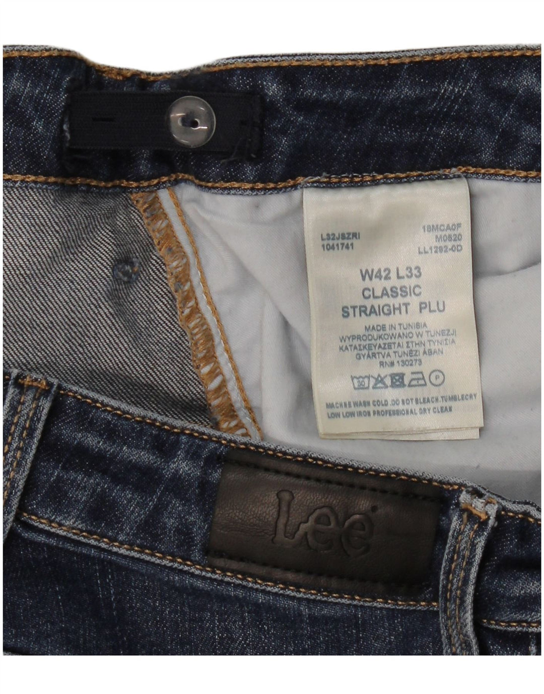 Jeans dritti da donna Lee W42 L33 cotone blu navy