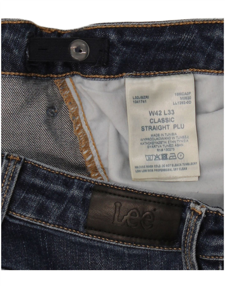 Jeans dritti da donna Lee W42 L33 cotone blu navy