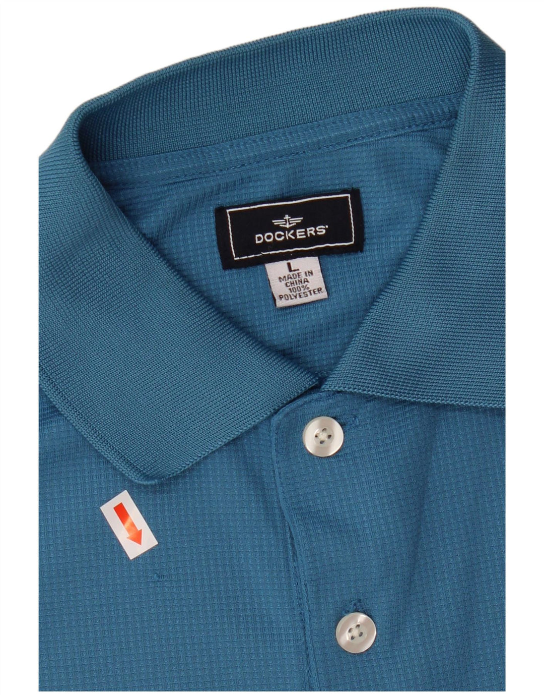 Polo da uomo Dockers grande in poliestere blu