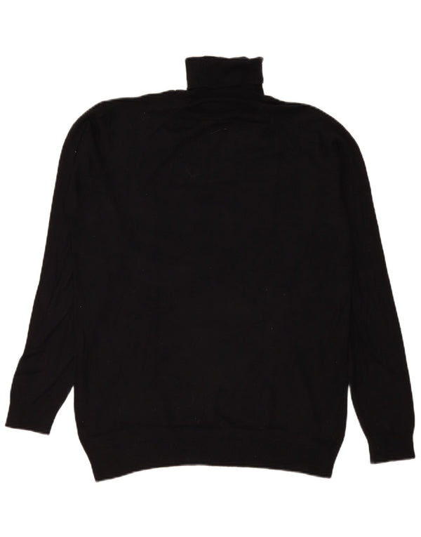 Maglione Zara da uomo con collo alto e viscosa nera media
