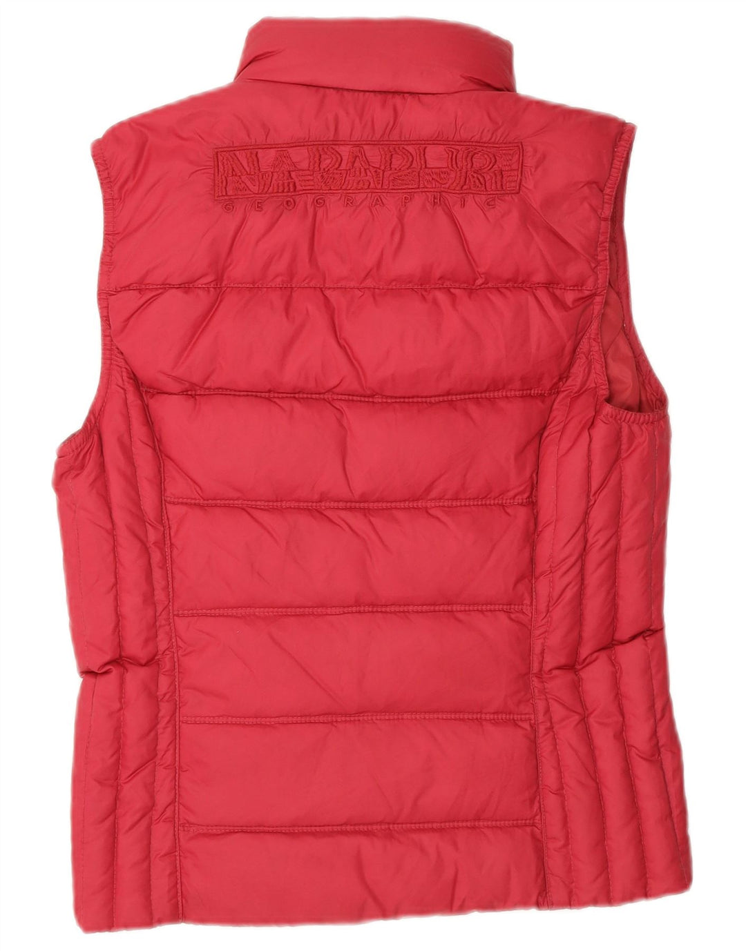 Gilet imbottito con grafica da donna NAPAPIJRI UK 12 medio rosso in poliammide