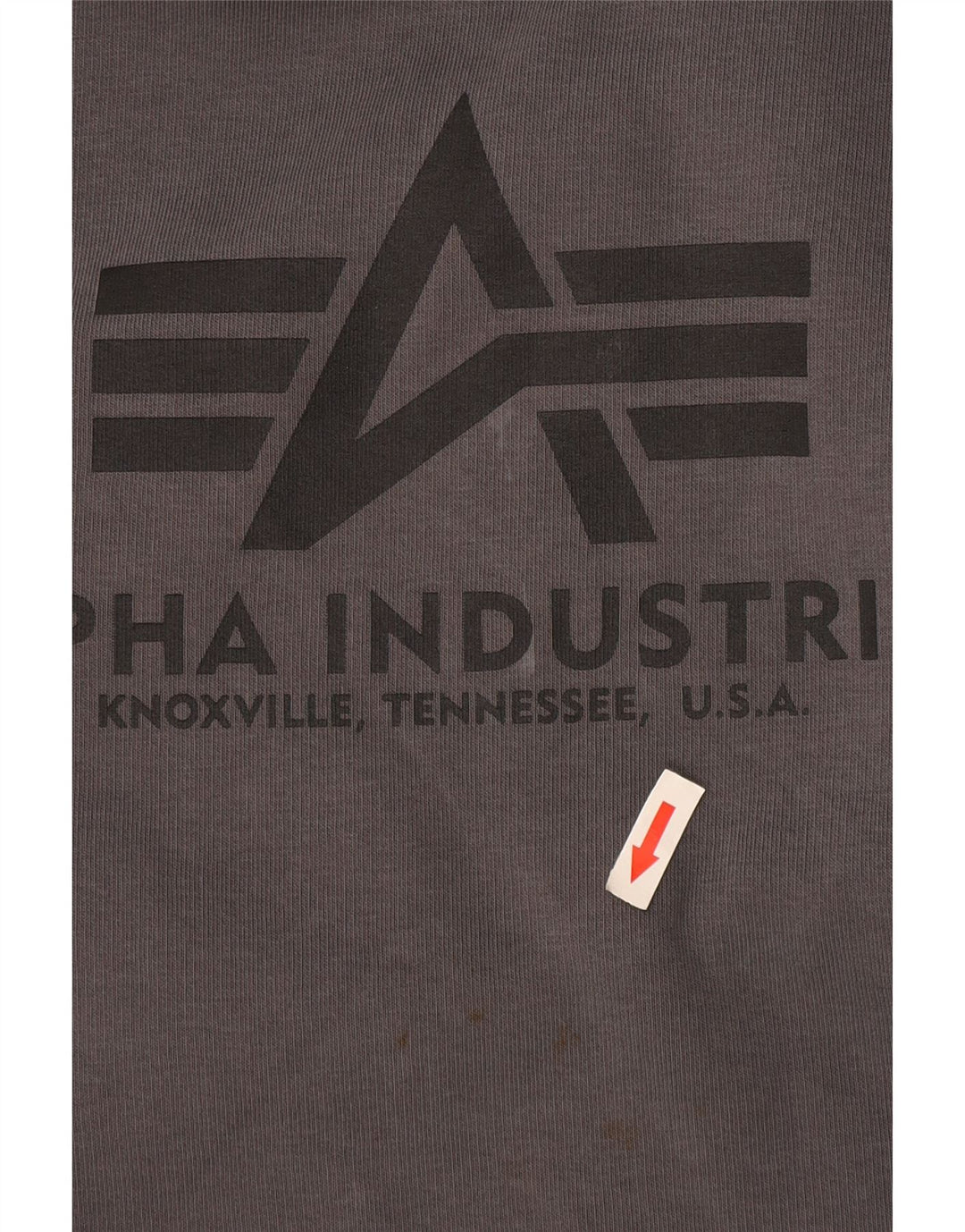 Felpa grafica da uomo Alpha Industries, piccola, in cotone grigio